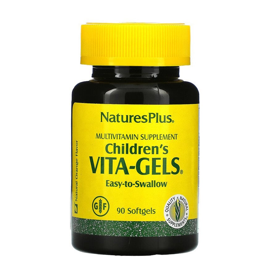 Комплекс вiтaмінів для дітей NaturesPlus Children's Vita-Gels зі смаком апельсина, 90 гелевих капсул
